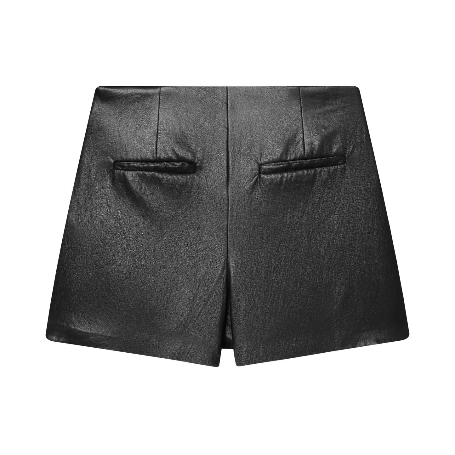 Muschibitch Lederlook Shortsrock Schwarz – sexy Faux Leather Skort