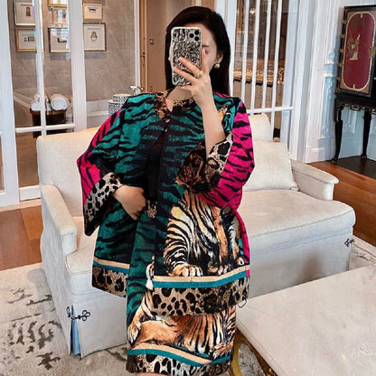 Muschibitch Tiger Leopard Set – Animal Print Jacket & Skirt Outfit