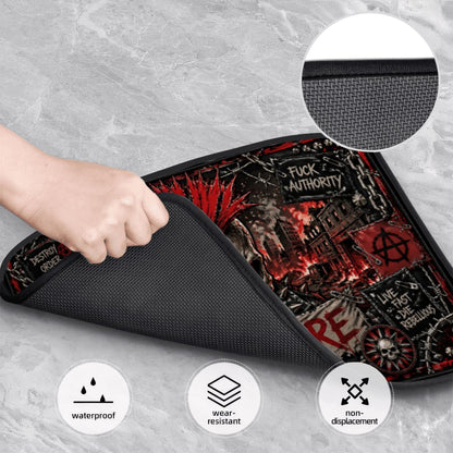 Punk Auto Fußmatten 2er Set Rücksitzmatten NO FUTURE Rear Floor Mats, Automatten, Punkgraf  Auto Deko