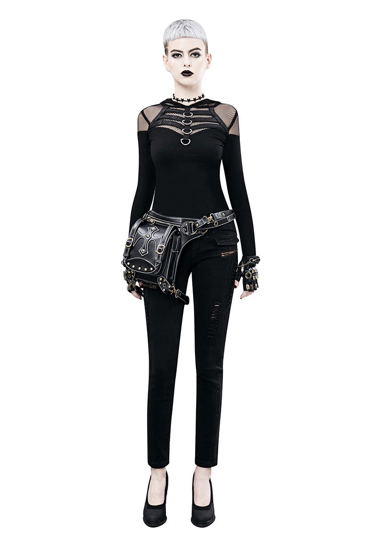 Gothic Punk Waist Bag – Harness Schultertasche Biker Tasche