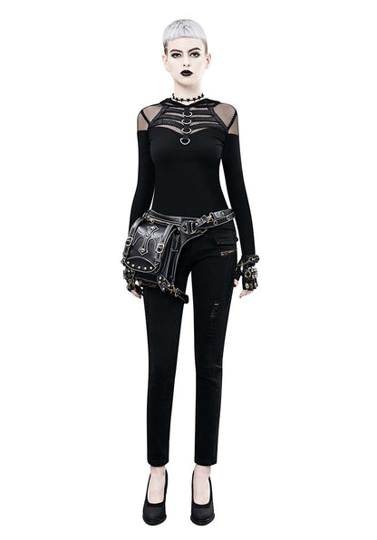 Gothic Punk Waist Bag – Harness Schultertasche Biker Tasche