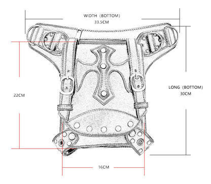 Gothic Punk Waist Bag – Harness Schultertasche Biker Tasche