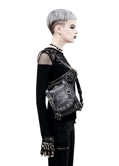 Gothic Punk Waist Bag – Harness Schultertasche Biker Tasche