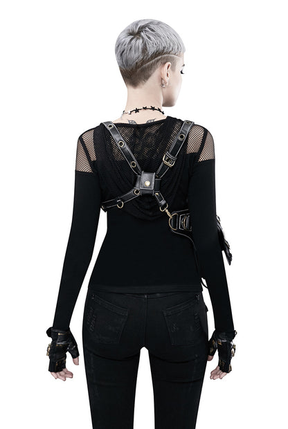 Gothic Punk Waist Bag – Harness Schultertasche Biker Tasche
