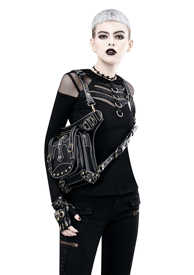 Gothic Punk Waist Bag – Harness Schultertasche Biker Tasche