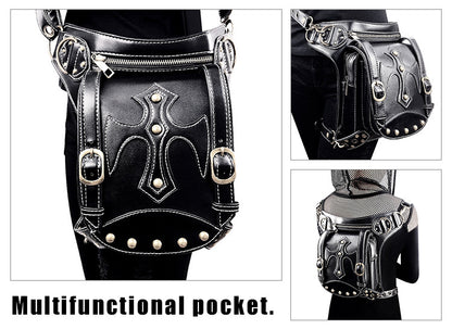 Gothic Punk Waist Bag – Harness Schultertasche Biker Tasche