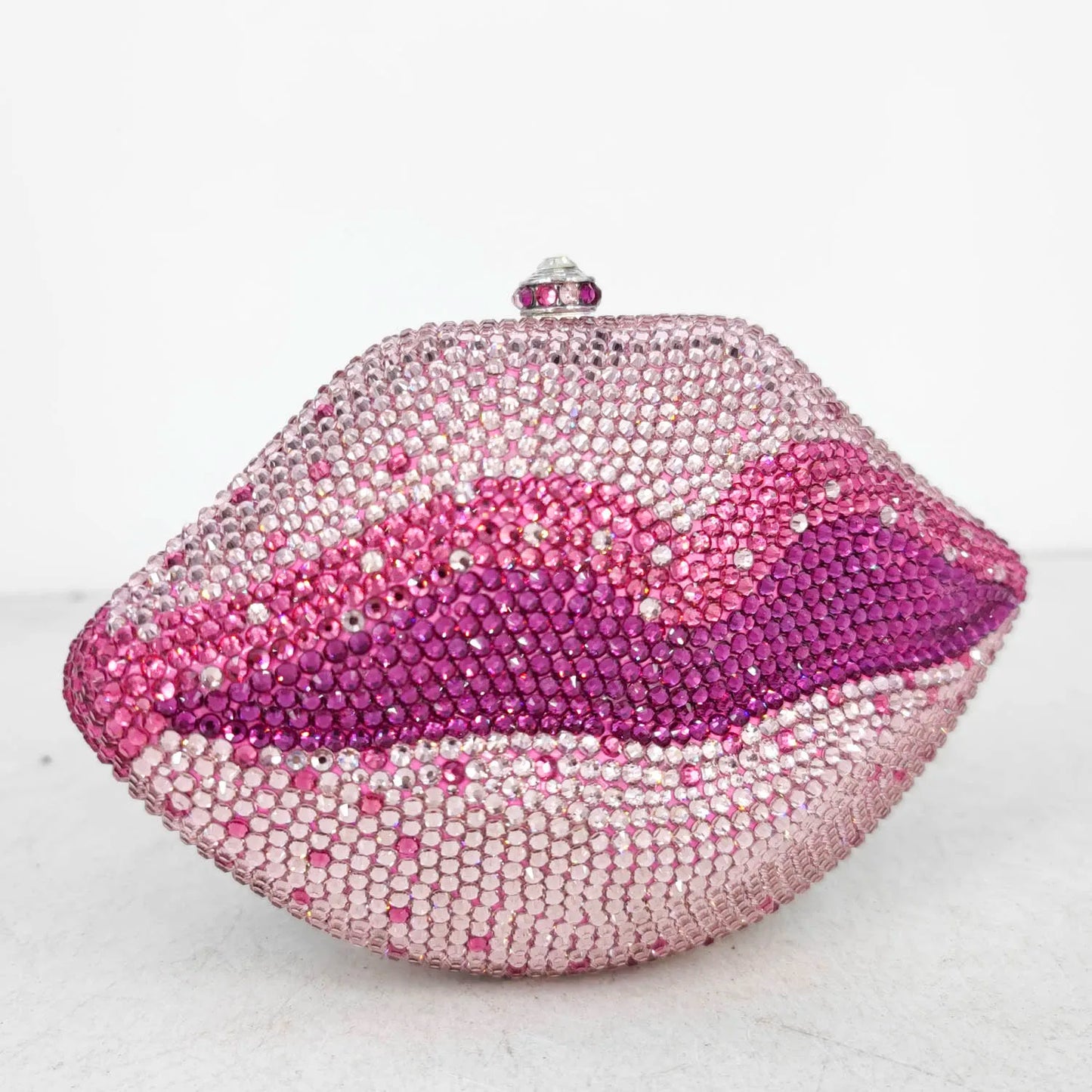Muschibitch Crystal Lips Clutch – Rhinestone Designer Abendtasche