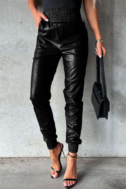 Muschibitch Vegan Leather Skinny Pants – High Waist Lederlook Hose