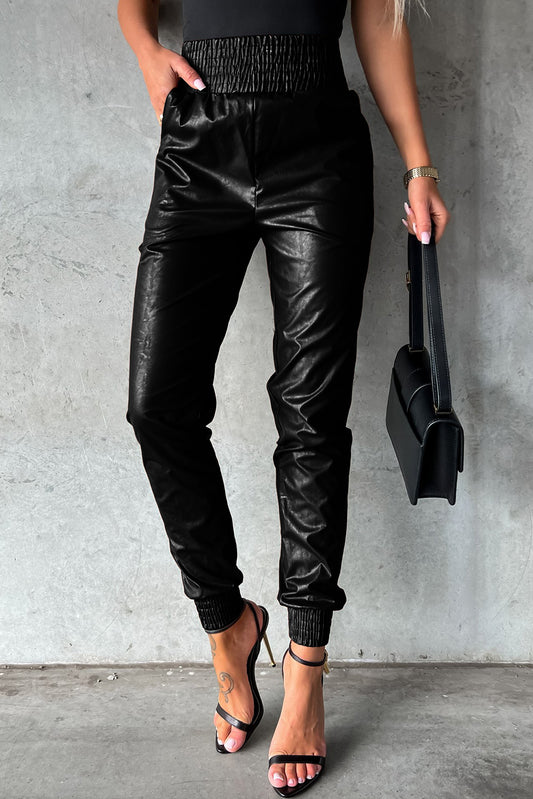 Muschibitch Vegan Leather Skinny Pants – High Waist Lederlook Hose