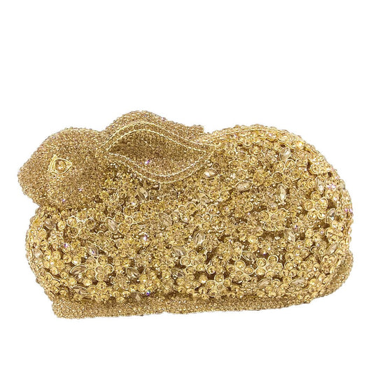 Muschibitch Crystal Bunny Clutch – Luxus Designer Hasen Abendtasche