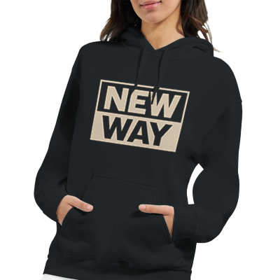 New Way Hoodie Unisex Grau, Punk Statement Minimal Streetwear&nbsp;