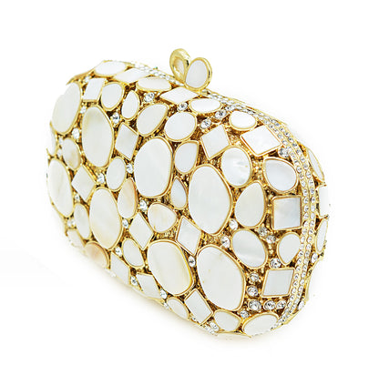 Muschibitch Pearl Crystal Clutch – Luxus Perlmutt Abendtasche