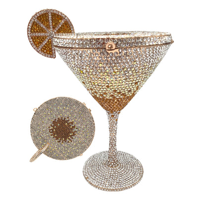 Muschibitch Crystal Cocktail Clutch – Luxury Martini Rhinestone Evening Bag