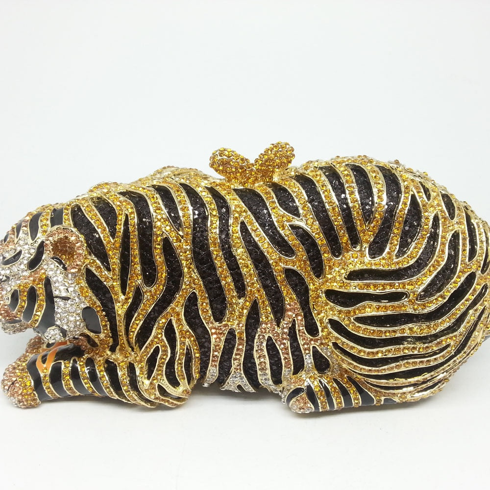 Muschibitch Royal Tiger Clutch – Luxus Designer Tiger Abendtasche