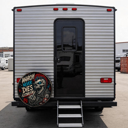 Punkgraf Reserveradabdeckung Offroad SUV Ersatzrad Cover mit Punk Skull Motiv Reifenabdeckung