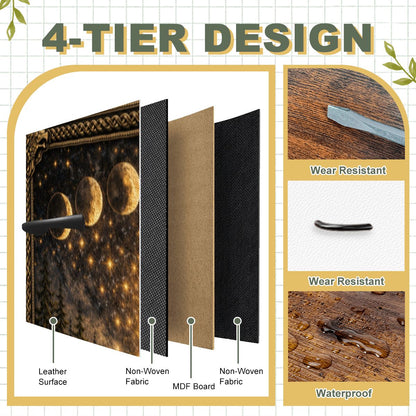 Gothic TV Sideboard Schrank mit Rabe auf Wikinger Runenstein - Keltisch Kommode mit Steckdosen und USB