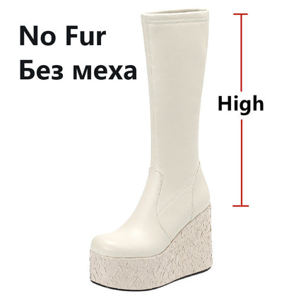 Punkgräfin Platform Wedge Boots – Punk Designer Plateau Stiefel