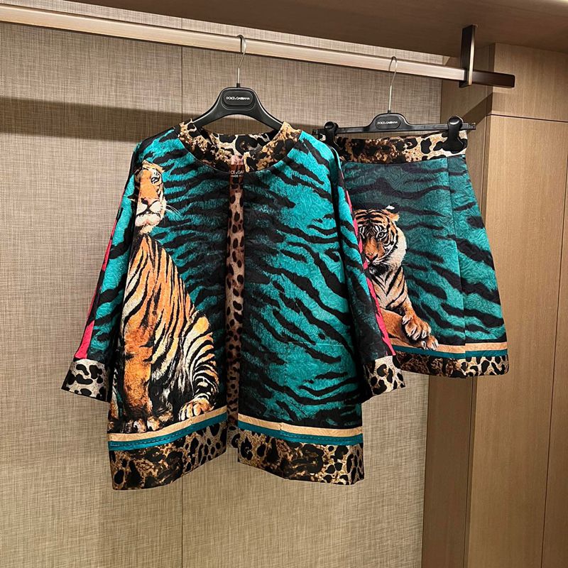 Muschibitch Tiger Leopard Set – Animal Print Jacket & Skirt Outfit