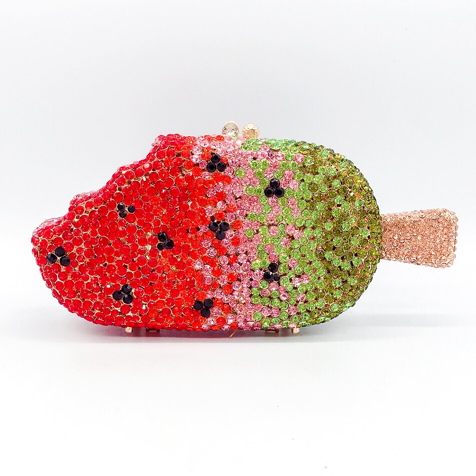 Muschibitch Ice Cream Crystal Clutch – Luxus Designer Eiscreme Abendtasche