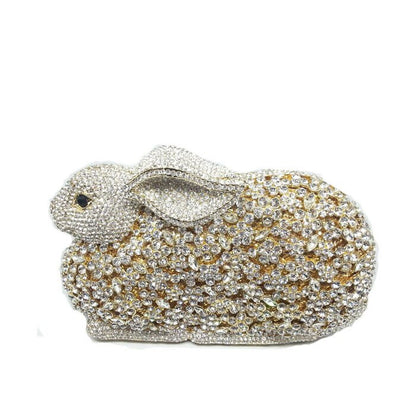 Muschibitch Crystal Bunny Clutch – Luxus Designer Hasen Abendtasche
