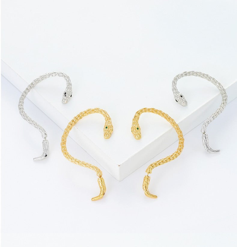 Schlangen Ohrring Ear Cuff Gold Silber - Sexy Luxury Vibe