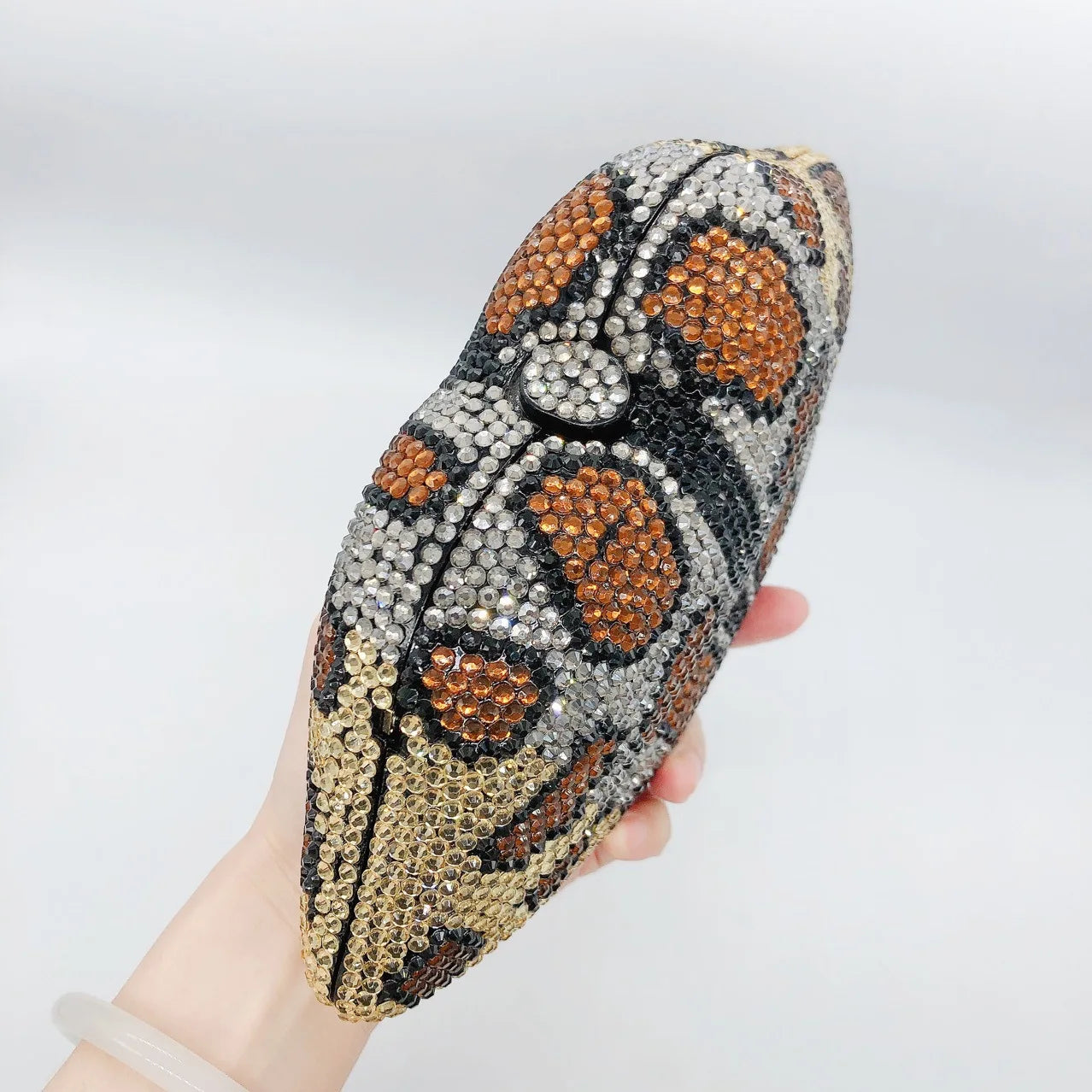 Punkgräfin Kristall Lippen Clutch Tasche - Luxus Designer Abendtasche