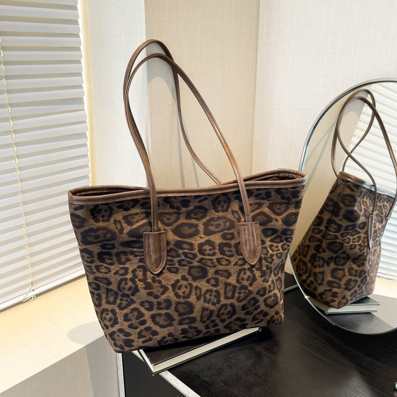 Muschibitch Leopard Tote Bag – Große Fashion Schultertasche