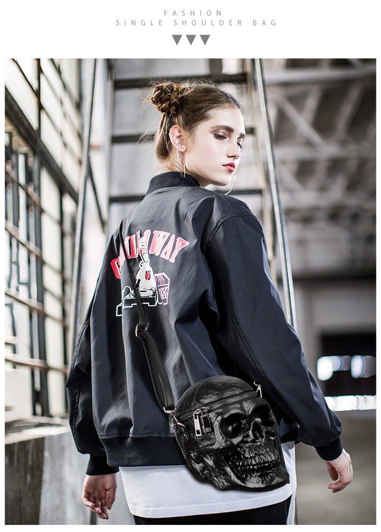 Punkgräfin Punk Skull Bag – Gothic 3D Totenkopf Handtasche