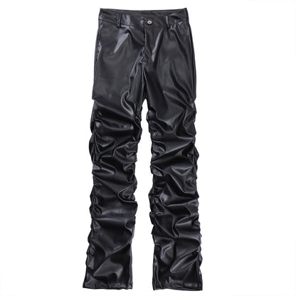 Punkgraf Punk Lederhose Herren – Schwarze Vegan Streetwear Punk Hose