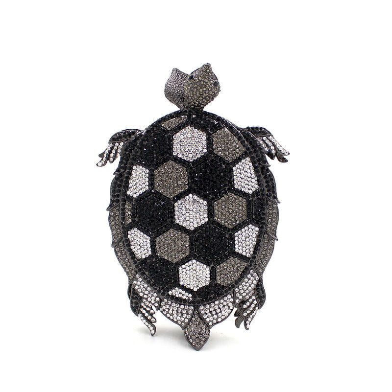 Muschibitch Emerald Turtle Crystal Clutch – Luxus Designer Schildkröten Tasche