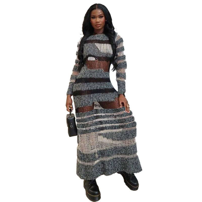 Muschibitch Transparent Knit Maxi Dress – Provokanter Designer-Look