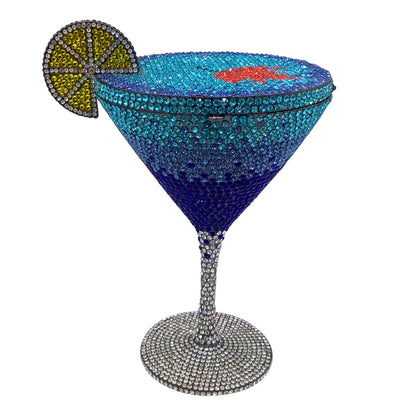 Muschibitch Crystal Cocktail Clutch – Luxury Martini Rhinestone Evening Bag