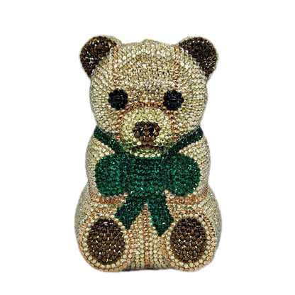 Muschibitch Crystal Bear Clutch – Luxus Teddy Diamond Abendtasche