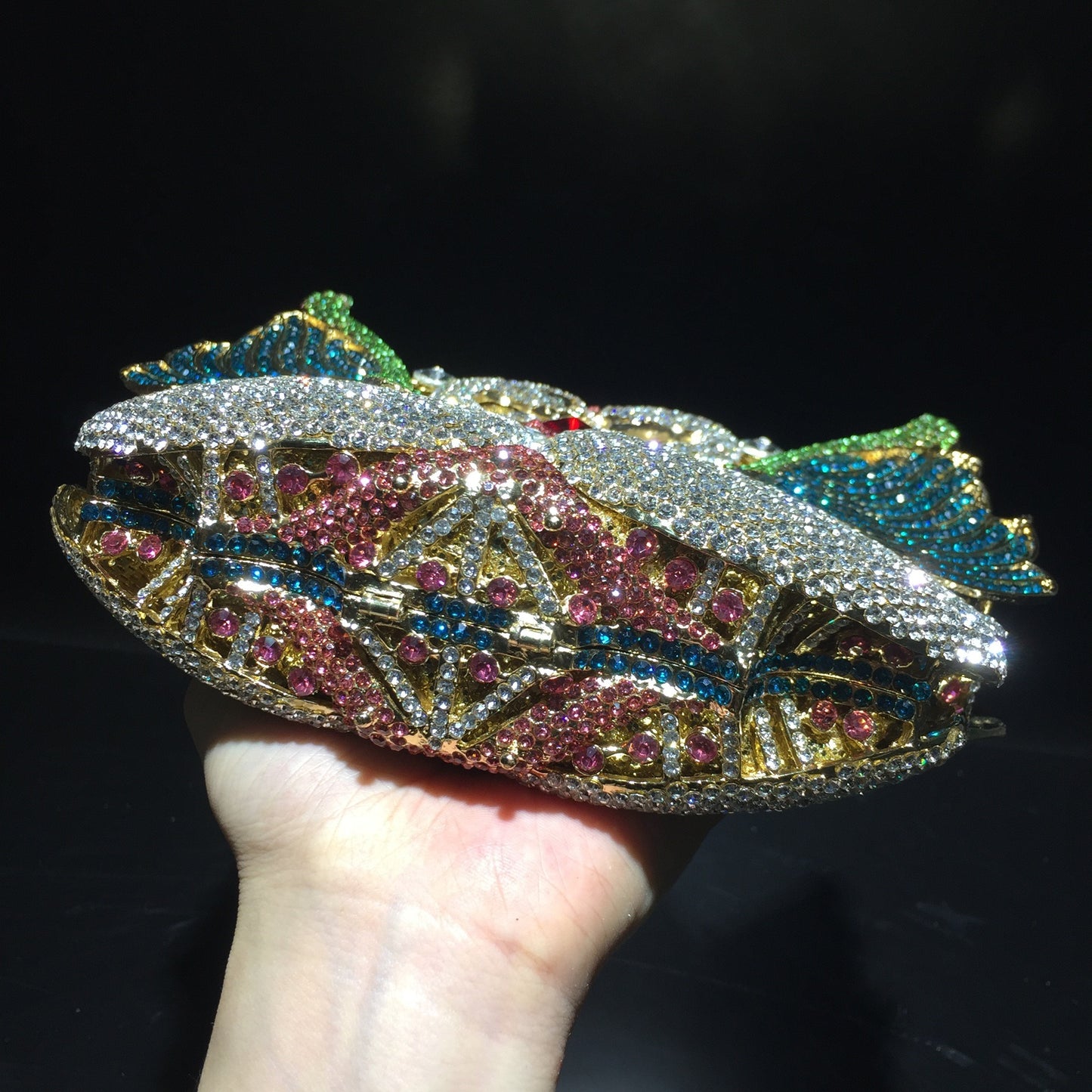 Muschibitch Swan Crystal Clutch – Luxury Rhinestone Designer Evening Bag