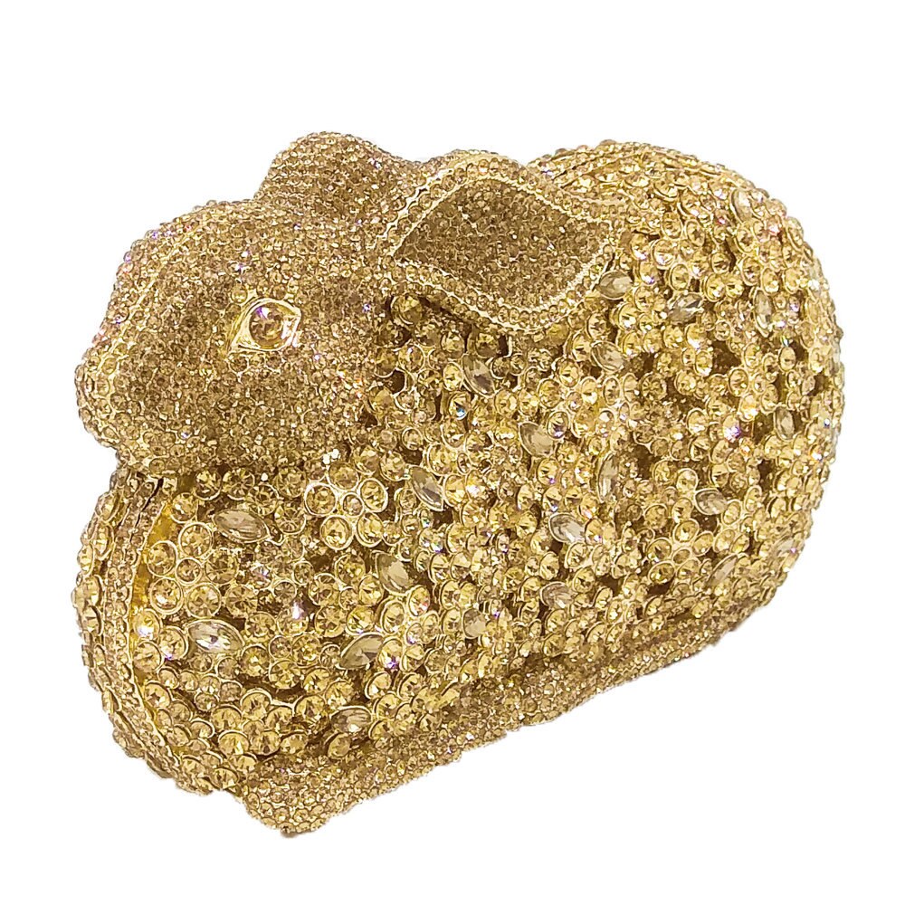 Muschibitch Crystal Bunny Clutch – Luxus Designer Hasen Abendtasche