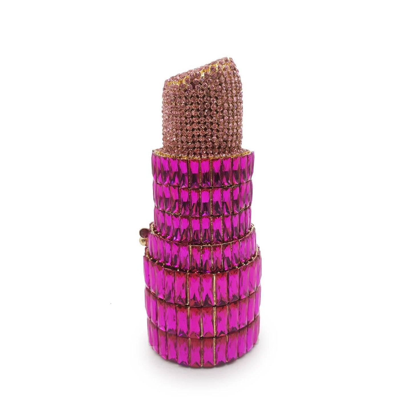 Muschibitch Crystal Lipstick Clutch – Luxus Designer Lippenstift Abendtasche
