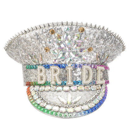 Muschibitch Luxus Rave Cap – Rhinestone Steampunk Party Hat