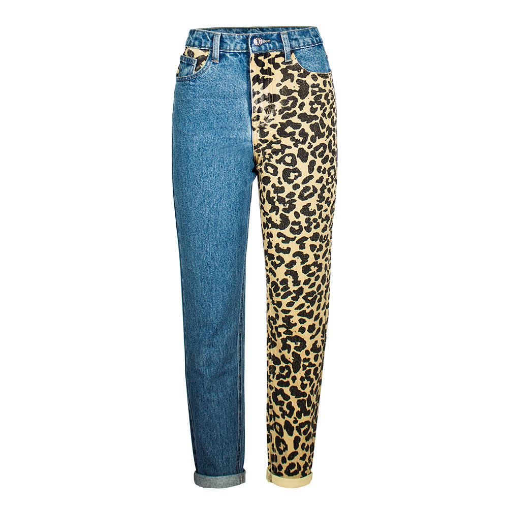 Muschibitch Split Leopard Denim – High Waist Statement Jeans