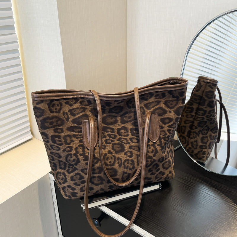 Muschibitch Leopard Tote Bag – Große Fashion Schultertasche