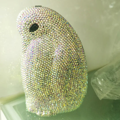 Muschibitch Crystal Parrot Clutch – Rhinestone Designer Abendtasche