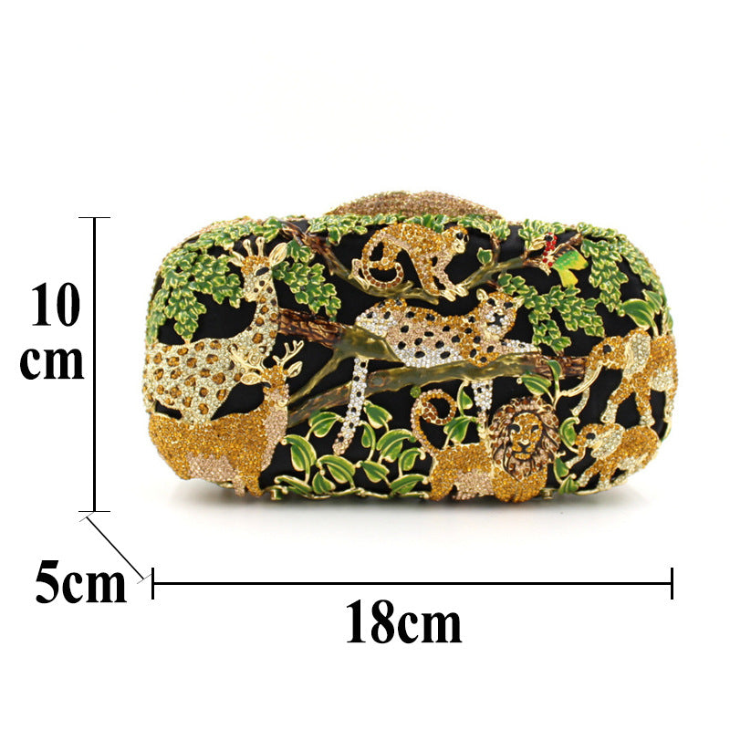 Muschibitch Jungle Crystal Clutch – Luxury Animal Designer Evening Bag