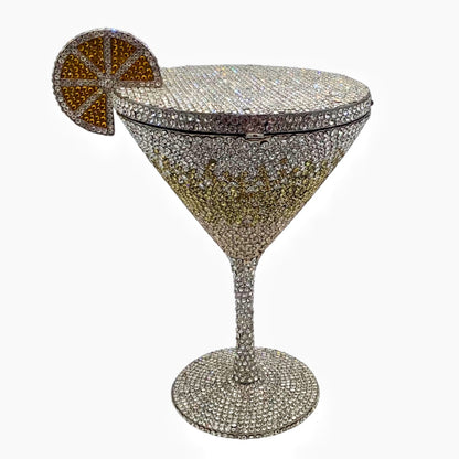 Muschibitch Crystal Cocktail Clutch – Luxury Martini Rhinestone Evening Bag