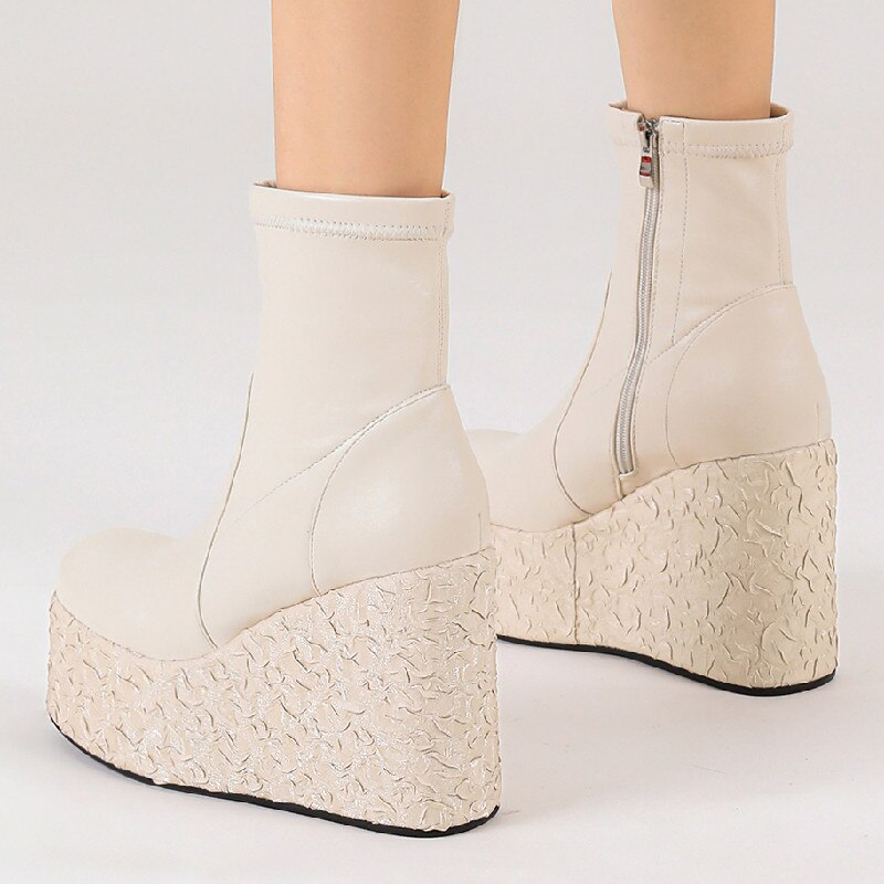 Punkgräfin Platform Wedge Boots – Punk Designer Plateau Stiefel