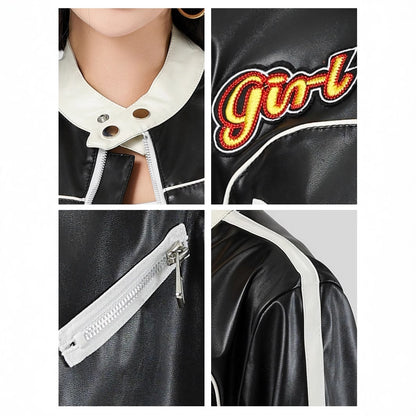 Muschibitch Cropped Vegan Leather Jacket – Sexy Biker Jacke Streetstyle