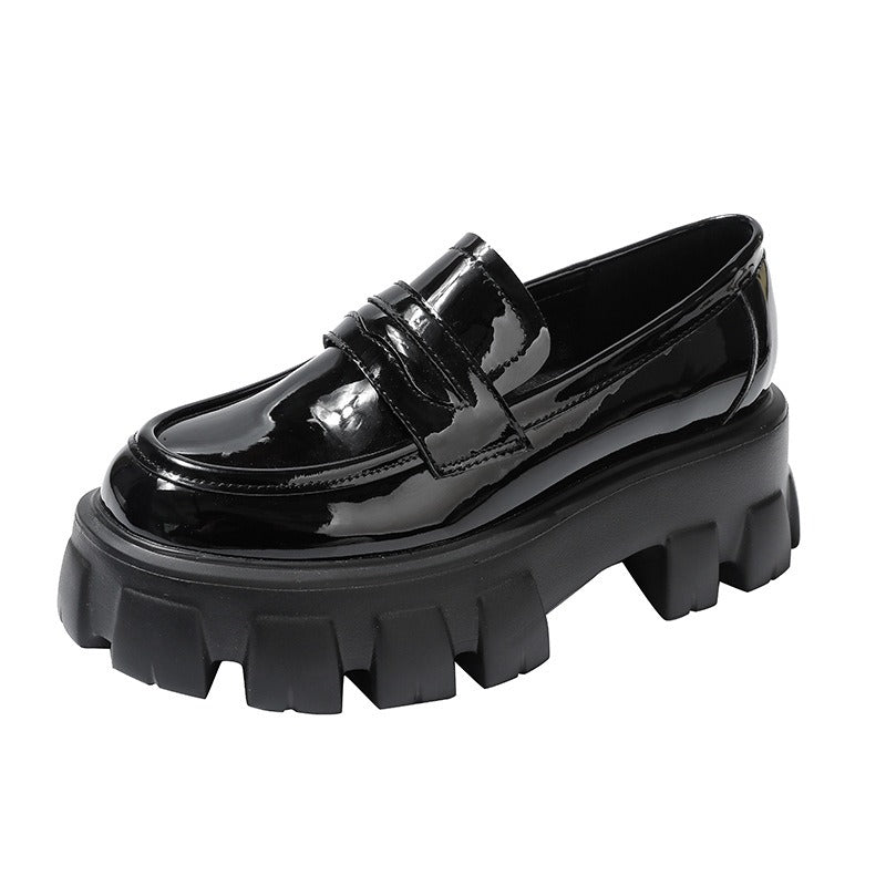 Punkgräfin British Style Platform Loafer – Punk Chunky Loafer mit Plateausohle