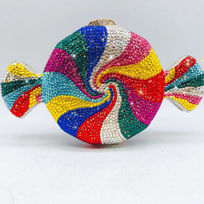 Muschibitch Candy Crystal Clutch – Luxus Designer Bonbon Abendtasche