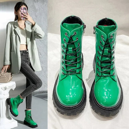 Punkgräfin Punk Platform Boots Damen – Gothic Combat Martin Boots