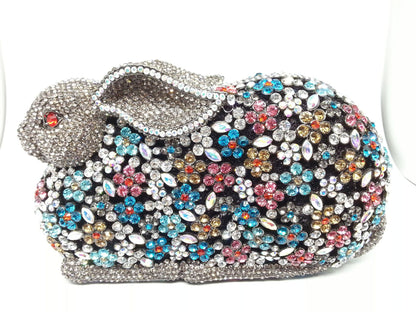 Muschibitch Crystal Bunny Clutch – Luxus Designer Hasen Abendtasche