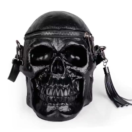 Punkgräfin Punk Skull Bag – Gothic 3D Totenkopf Handtasche