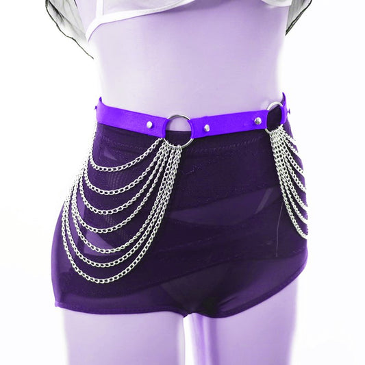 Gothic Punk Ketten Gürtel – Elastic Waist Chain Harness - Viele Farben